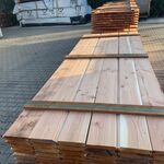 Ca. 74x Douglas Wisselsponning/Halfhoutsrabat, 18x190mm, lengte 300cm